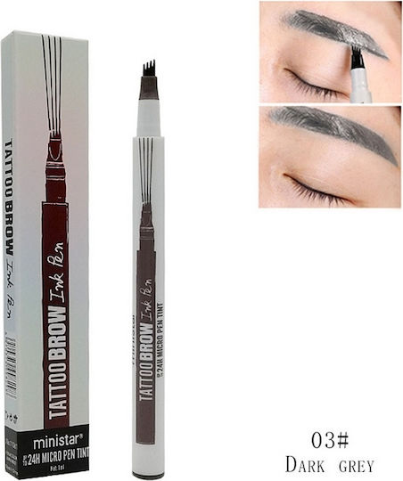 Ro-Ro Accessories Tattoo Augenbrauen-Make-up Stift Für Brauen Dunkelgrau No03 1ml