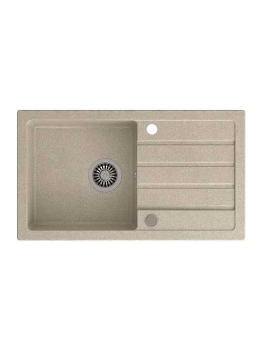 GraniteQ Drop-In Sink Synthetic Granite W77xD44...