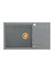 GraniteQ Drop-In Sink Inox W86xD50cm Silver