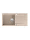 GraniteQ Drop-In Sink Inox W100xD50cm Beige