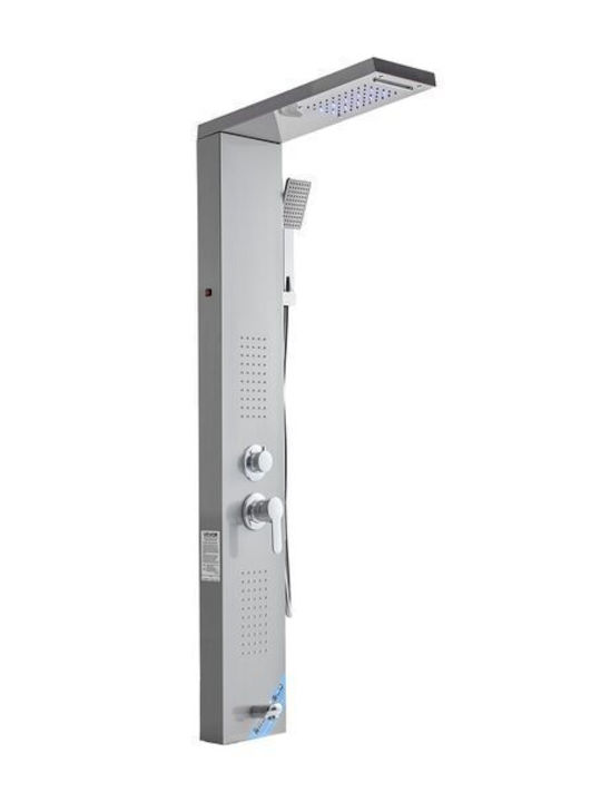 Hydro-Massage-Säule 134.5cm Silber Hydro-Massage-Säule 134.5cm Silber
