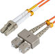 Microconnect Καλώδιο Οπτικής Ίνας LC/UPC-SC/UPC 0.5m Πορτοκαλί
