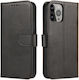 Hurtel Magnet Buchen Sie Silikon / Leder Schwarz (Xperia 1 V)