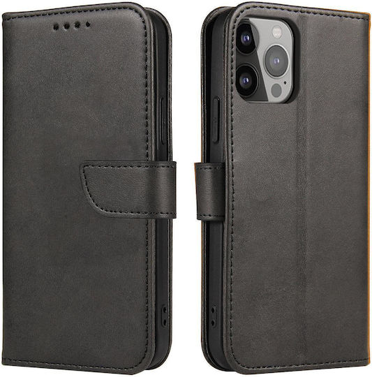 Hurtel Magnet Buchen Sie Silikon / Leder Schwarz (Xperia 1 V)