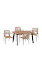 Set Sala De Mese Pentru Exterior 5 Piese Antracit