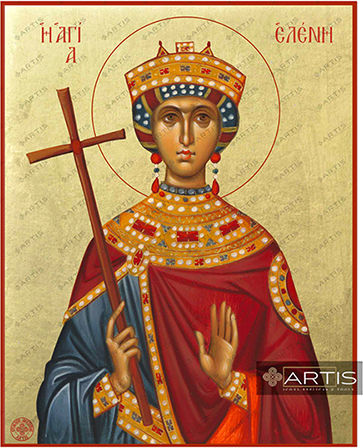 Artis Gilding & Restoring Αγία Ελένη Ελληνική Ορθόδοξη Επιχρυσωμένη Εικόνα 14 X 17 Cm