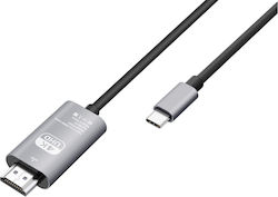 Avizar 4k 60hz High Resolution Hdmi To Usb-c Cable 1.8m Grey