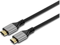 Cygnett HDMI към HDMI 8K Ultra HD 60Hz 48 Gbit/s Ултраустойчив Кабел 1.5м Черен