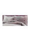 Pillowcase with Envelope Cover Grey-burgundy 50x70cm.