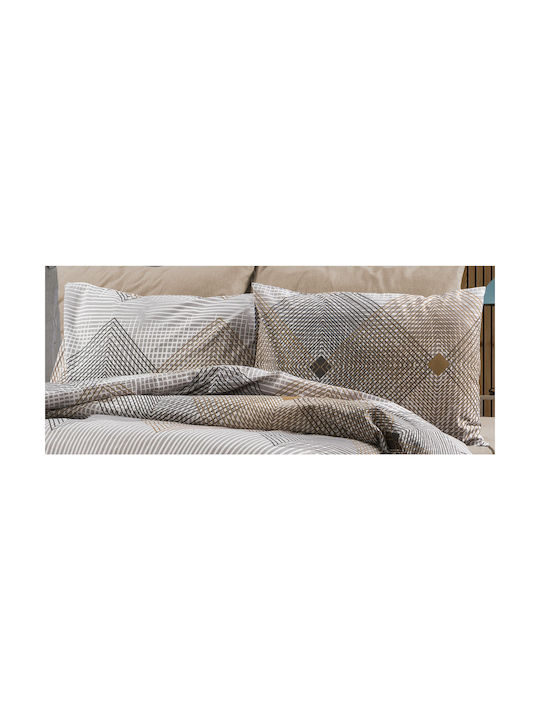 Μαξιλαροθήκη με Φάσα Grey-mocha 50x70εκ.