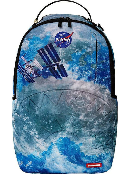Sprayground DLXSR School Bag Backpack Junior High-High School Blue with Water Bottle Holder