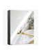 HomCom Bathroom Mirror made of MDF with Shelf & Cabinet 60x15cm Black
