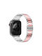 Curea Apple Watch 41mm 40mm 38mm Oțel Inele Argintiu Roz