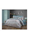 Dimcol Sheet Sets Single 160x240cm. Grey-petrol 3pcs