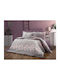 Dimcol Bettwäsche-Set Einzel 160x240cm. Grey-burgundy 3Stück