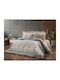 Dimcol Σετ Σεντόνια Υπέρδιπλα 220x240εκ. 603 Grey-mocha (4τμχ)