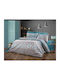 Dimcol Bettwäsche-Set Überdoppel 240x270cm. Grey-petrol 605 4Stück