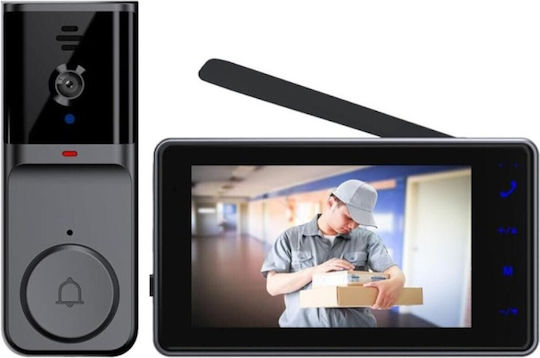 Wireless Doorbell Camera Two Way Intercom Video HD 1080p 4.3″ Screen 120° Angle Xd2501