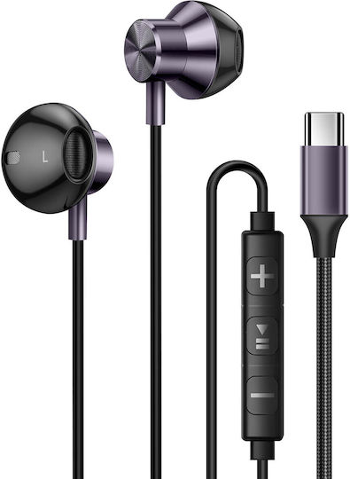 Linq Intra USB-C Căști Handsfree In-Ear Magnet Muzică Apelare Gri