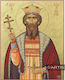Artis Vergoldung & Restaurierung Άγιος Βλαδίμηρος Griechisch-Orthodoxe vergoldete Heiligenikone 14 x 17 cm