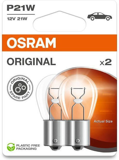 Osram Крушки за Автомобил Original Line P21w 12v 21w 2 Броя 0745004