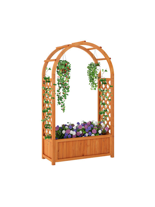 Costway Blumenkasten Hölzernes Brown