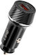 Linq Încărcător Auto 38W USB-C + USB Încărcare Rapidă Design Carbon Negru