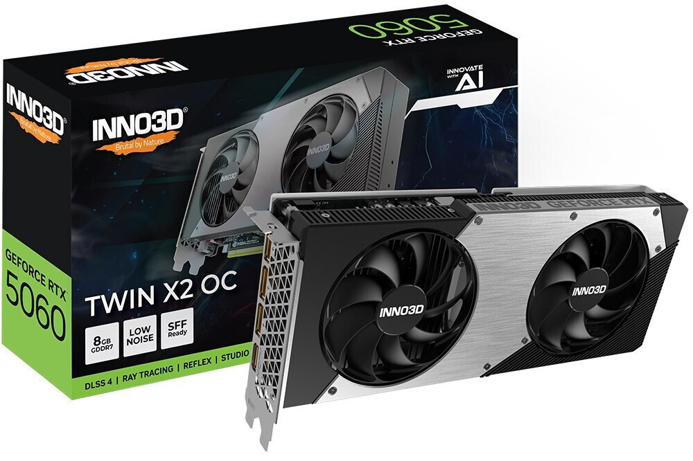 Inno 3D GeForce RTX 5060 8GB GDDR7 TWIN X2 OC Κάρτα Γραφικών