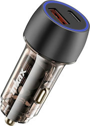 Inkax Car Charger with Ports 1xUSB-A 1xType-C Inkax Car Charger with Ports 1xUSB-A 1xType-C