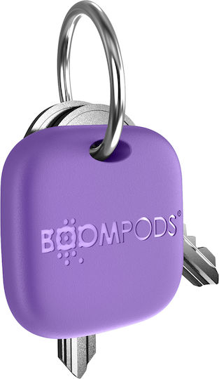 Boompods BOOMTAG Universal Презареждащ Се Лилав Съвместим С Apple Find My
