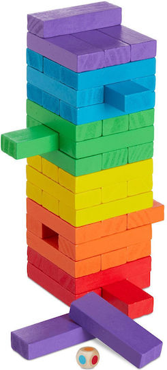 Brettspiel Joc Jenga (Multicolored - 48 Pieces) für 1+ Spieler Relaxdays