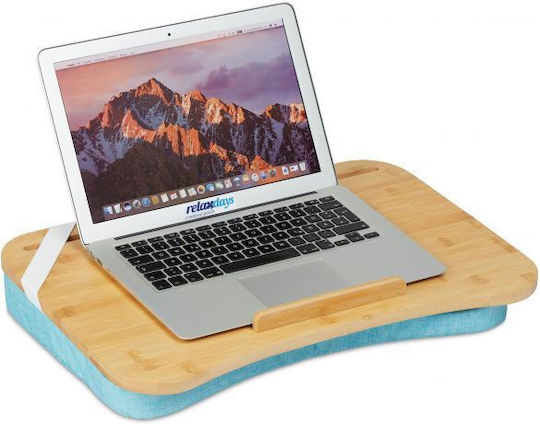 Relaxdays Bamboo Stand pentru Laptop până la 17.3" Albastru
