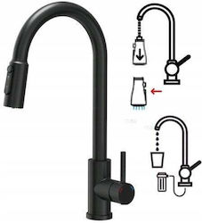 Steiner Cindy Steelq Kitchen Faucet with Pull-Out Spray Black Steiner Cindy Steelq Kitchen Faucet with Pull-Out Spray Black