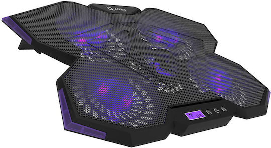 Aqirys Cooling Pad for Laptop up to 17" with 5 Fans and Lighting Purple
