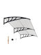 Costway Graue Aluminium Dach 199 x 99 cm Eingangstür Np11230hs