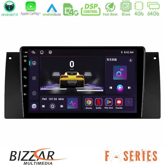 Bizzar Car Audio System for BMW E39 / X5 (E53) 2002 2005 (Bluetooth/USB/WiFi/GPS/Apple-Carplay/Android-Auto) with Touch Screen 9"