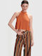 Women's Blouse Sleeveless Orange