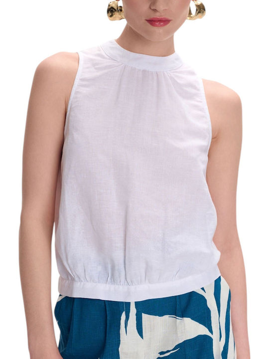 Women's Summer Blouse Cotton White