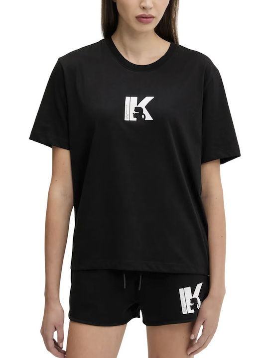 Karl Lagerfeld Γυναικείο T-shirt Μαύρο