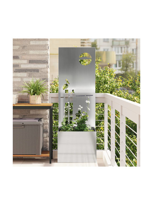 vidaXL Саксия Метал Silver 50x140x140см.