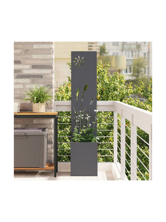 vidaXL Topf Metallisch Charcoal 32x140cm.