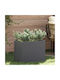 vidaXL Pot Metallic Charcoal 50x32x40cm.