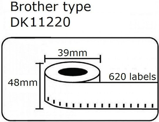 Brother Self-Adhesive Label Rolls 39x48mm 1pcs