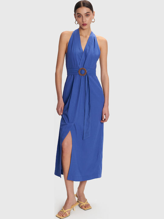 ALE - The Non Usual Casual Summer Midi Dress Blue