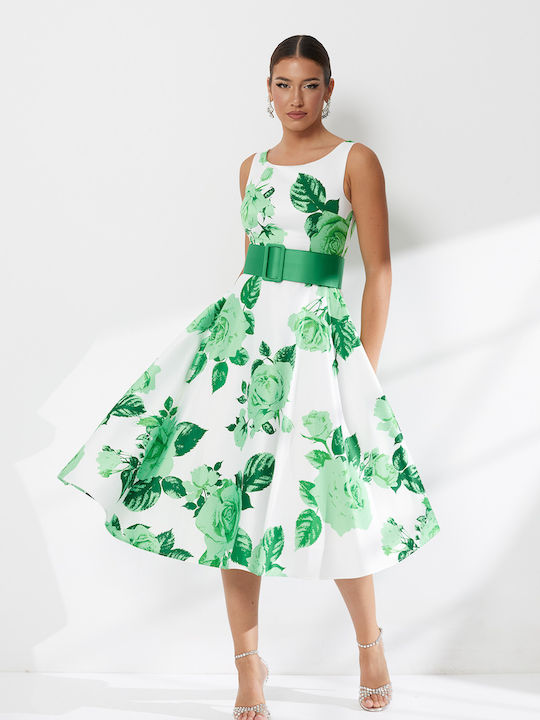 Rochii De Vară Pentru Femei Midi Rochie Pentru Nuntă / Botez Albă, Verde