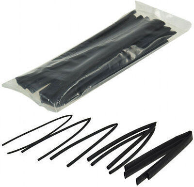 Collection 7 Pieces Heat-Shrink Tubing Black 3.2mm Up to 15.7m 207342