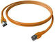 Easylan S/FTP Cat.6a (Gigabit) Καλώδιο Δικτύου Ethernet 7.5m Πορτοκαλί