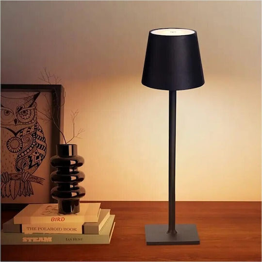 Viosarp Table Lamp LED with Black Shade and Base