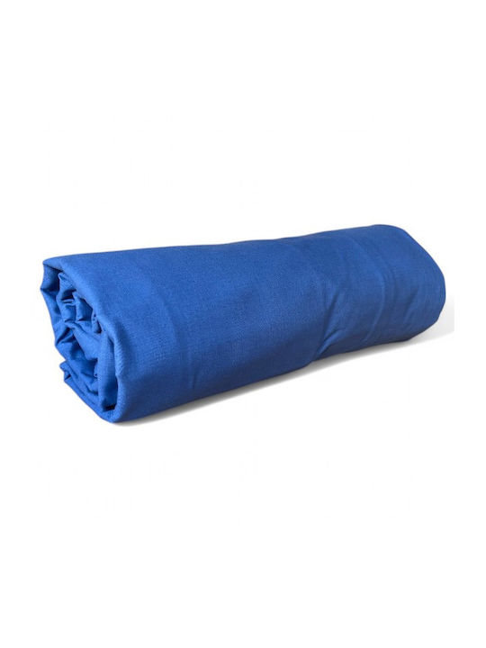 SpitiBazaar Cearșaf Single cu Elastic 100x200+30cm. Albastru