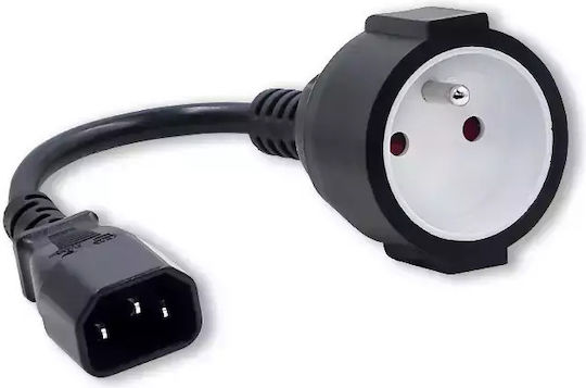 Qoltec IEC C14 - IEC 320 / IEC C14 Cable 0.15m Black (53907)